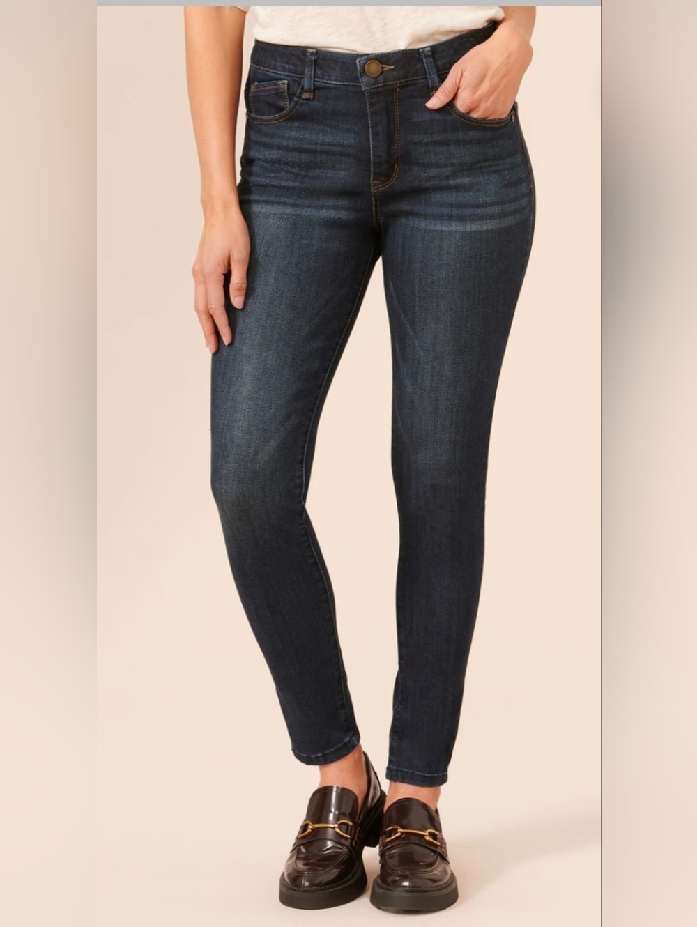 Democracy Slim Fit AB Solution Indigo Blue Women's Skinny Jeans